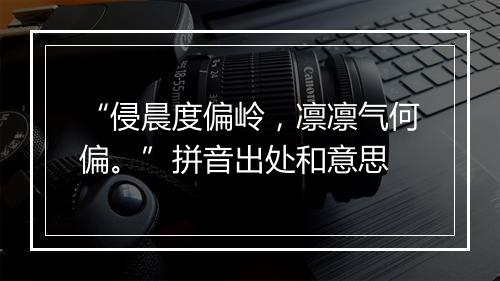 “侵晨度偏岭，凛凛气何偏。”拼音出处和意思