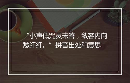 “小声低咒灵未答，敛容内向愁纤纤。”拼音出处和意思