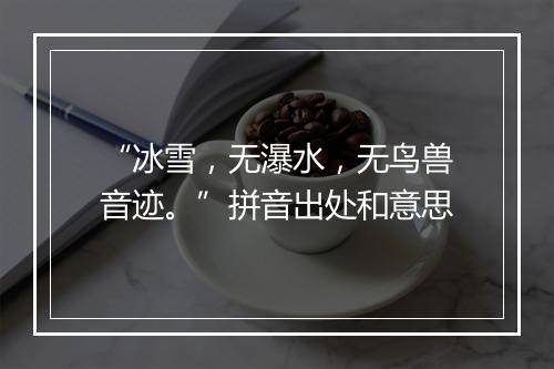 “冰雪，无瀑水，无鸟兽音迹。”拼音出处和意思