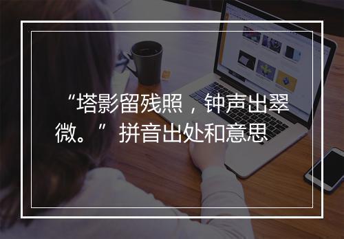 “塔影留残照，钟声出翠微。”拼音出处和意思