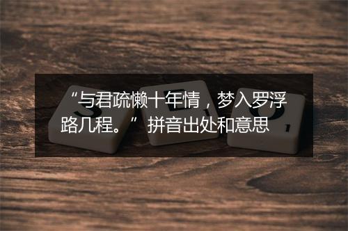 “与君疏懒十年情，梦入罗浮路几程。”拼音出处和意思