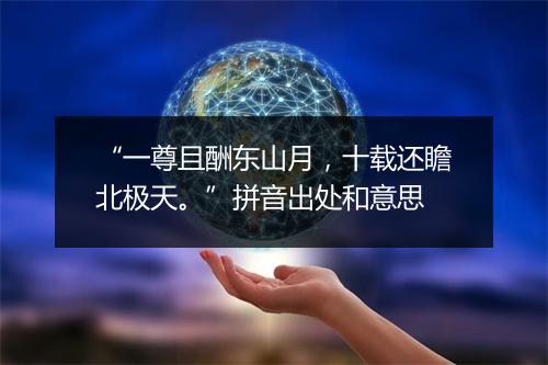 “一尊且酬东山月，十载还瞻北极天。”拼音出处和意思