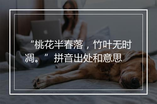 “桃花半春落，竹叶无时凋。”拼音出处和意思