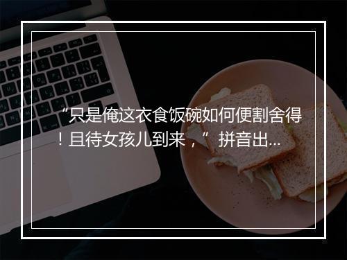 “只是俺这衣食饭碗如何便割舍得！且待女孩儿到来，”拼音出处和意思