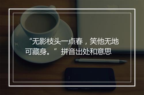 “无影枝头一点春，笑他无地可藏身。”拼音出处和意思