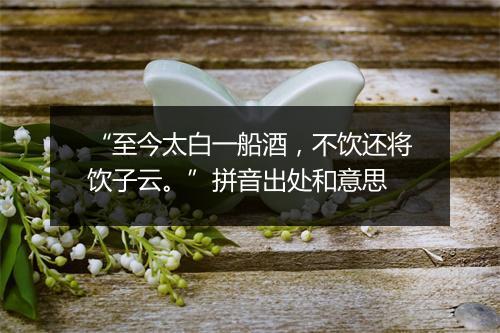 “至今太白一船酒，不饮还将饮子云。”拼音出处和意思