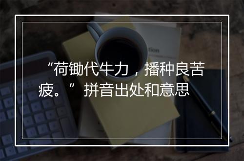 “荷锄代牛力，播种良苦疲。”拼音出处和意思