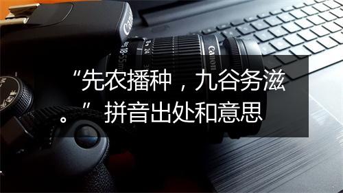 “先农播种，九谷务滋。”拼音出处和意思