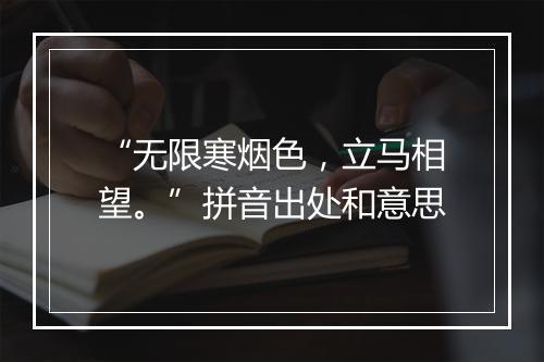 “无限寒烟色，立马相望。”拼音出处和意思