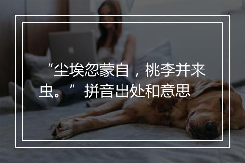 “尘埃忽蒙自，桃李并来虫。”拼音出处和意思